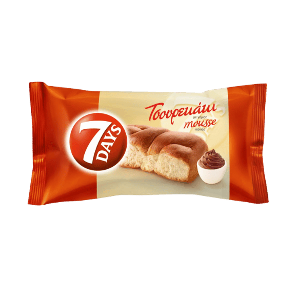 Tsoureki mit Kakaocreme (85g) 7 Days von 7 Days bei Araxxon  - Hochwertiges griechisches Produkt.   Tsoureki mit Kakaocreme (85g) 7 Days από 7 Days στο Araxxon  - Αυθεντικό ελληνικό προϊόν.